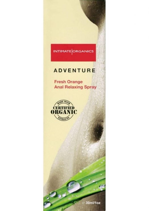 Intimate Organics Adventure Womens Anal Relaxing Spray Fresh Orange 1 Ounce