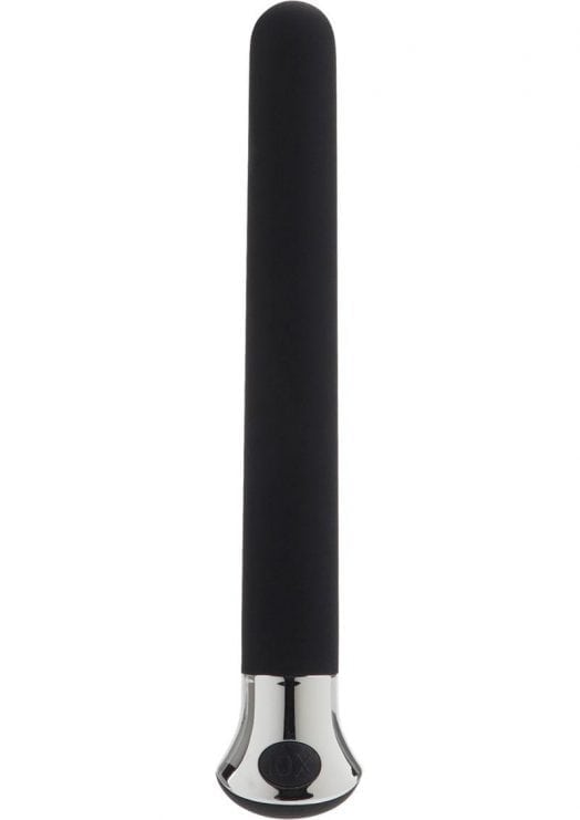 10 Function Risque Slim Vibrator Waterproof 5.5 Inch Black