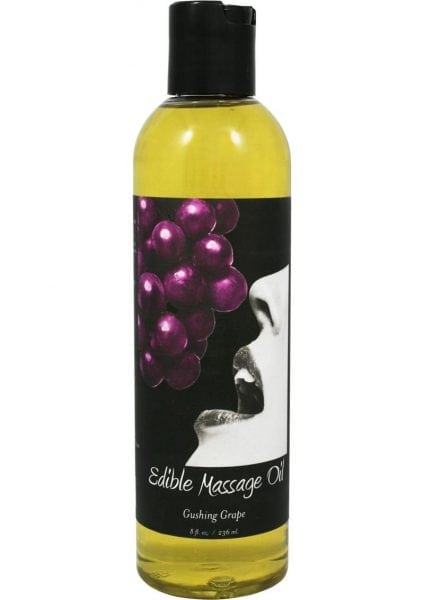 Earthly Body Edible Massage Oil Grape 8 Ounce