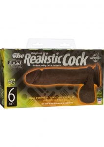 The Original Realistic Cock UR3 Dildo 6 Inch Brown