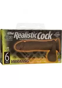 The Vibro Realistic Cock UR3 Vibrator 6 Inch Brown