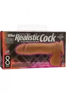 The Vibro Realistic Cock UR3 Vibrator 8 Inch Mulatto