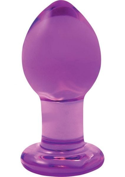 Crystal Glass Plug Medium Purple