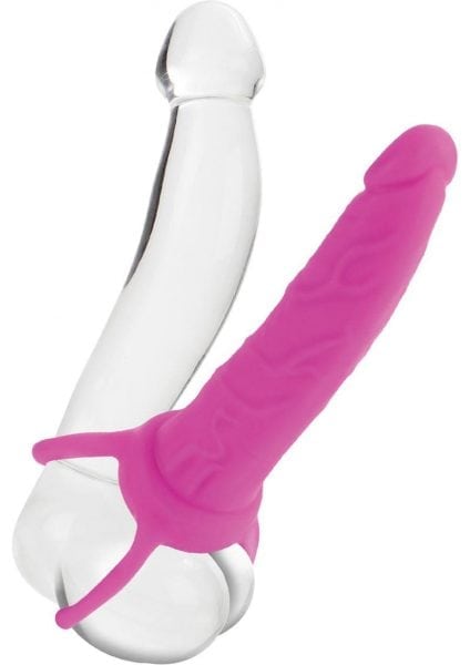 Silicone Love Ride Dual Penetrator Pink