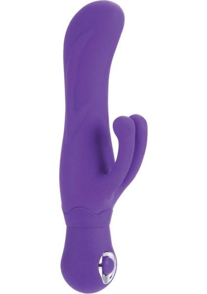 Posh Silicone Double Dancer Vibrator Waterproof Purple