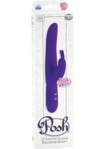 Posh 10 Function Dual Motor Bounding Bunny Silicone Vibrator Waterproof Purple