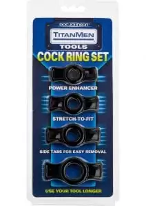 Titanmen Cock Ring Set Black