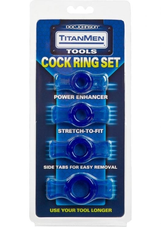 Titanmen Tools Cock Ring Set Blue