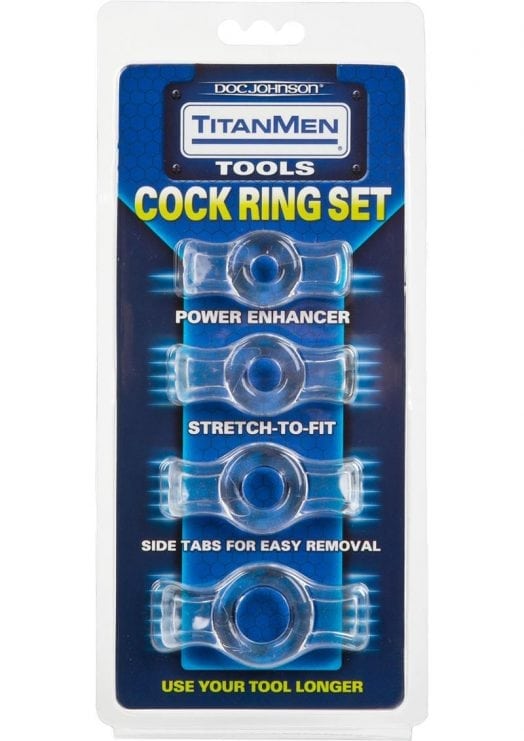 Titanmen Tools Cock Ring Set Clear