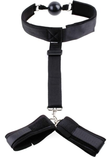 Fetish Fantasy Gag And Wrist Restraint Black