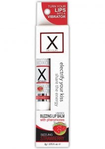 X On The Lips Buzzing Lip Balm With Pheromones Sizzling Strawberry .75 Ounce