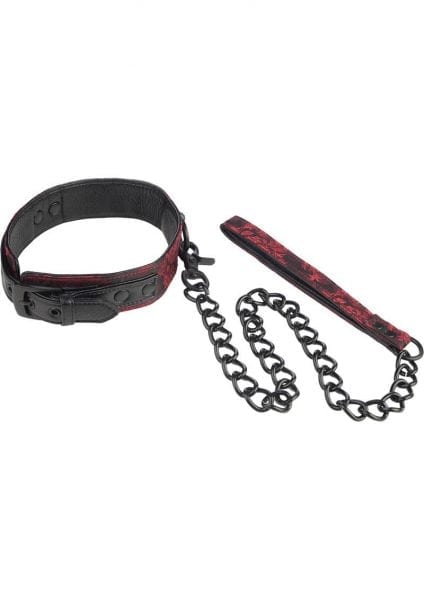 Scandal Collar With Leash Red/Black