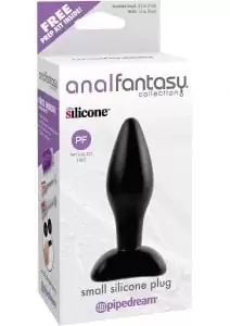 Anal Fantasy Small Silicone Plug Kit Black 3.5 Inch