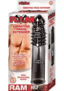 Ram Vibrating Penis Extender Smoke