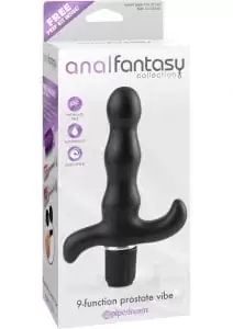 Anal Fantasy 9 Function Prostate Vibe Waterproof Black 4.5 Inch