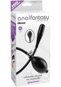Anal Fantasy Inflatable Silicone Ass Expander Black 3 Inch