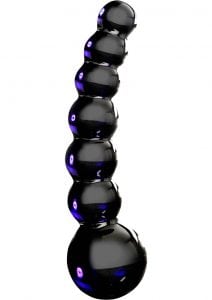 Icicles No 66 Beaded Anal Probe Black 4.75 Inch