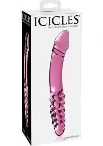 Icicles No 57 Double-Sided Glass Dildo Pink 9 Inch