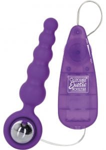Booty Call Booty Shaker Silicone Remote Control Anal Probe Purple 4 Inch