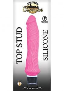 Timeless Classics Top Stud Silicone Waterproof Vibe Pink 9.5 Inch