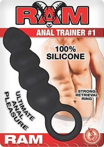 Ram Anal Trainer #2 Silicone Anal Beads Waterproof Black 5.5 Inch