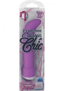 7 Function Classic Chic Mini G Velvet Cote Vibrator Waterproof Purple 4.25 Inch