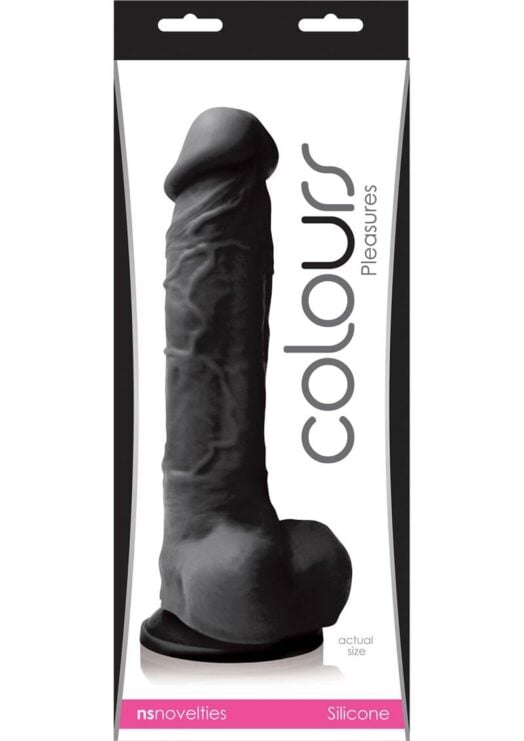 Colours Pleasures Silicone Dong Black 8 Inch