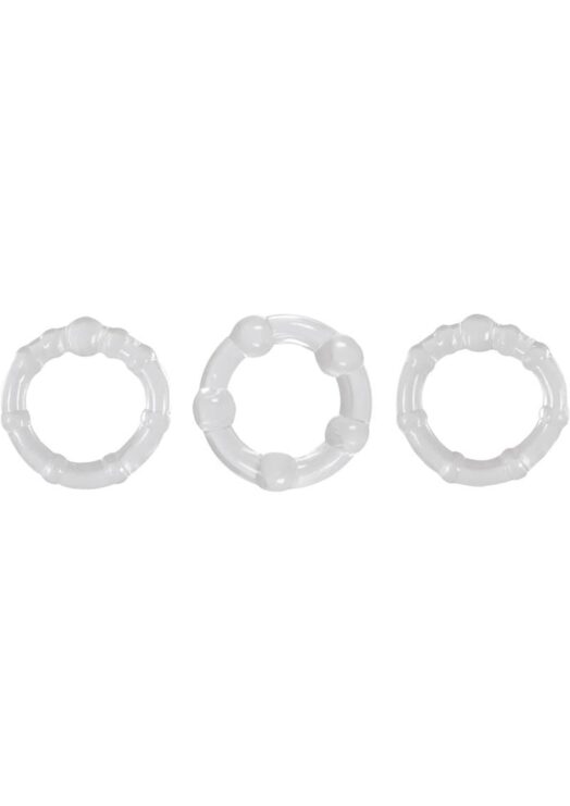 Renegade Intensity Rings Cockrings Clear 3 Each Per Pack