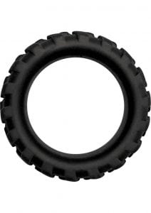 Mack Tuff X Large Tire Silicone Cock Ring Waterproof Black 1.65 Inch Diameter