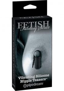 Fetish Fantasy Vibrating Silicone Nipple Teazers Black