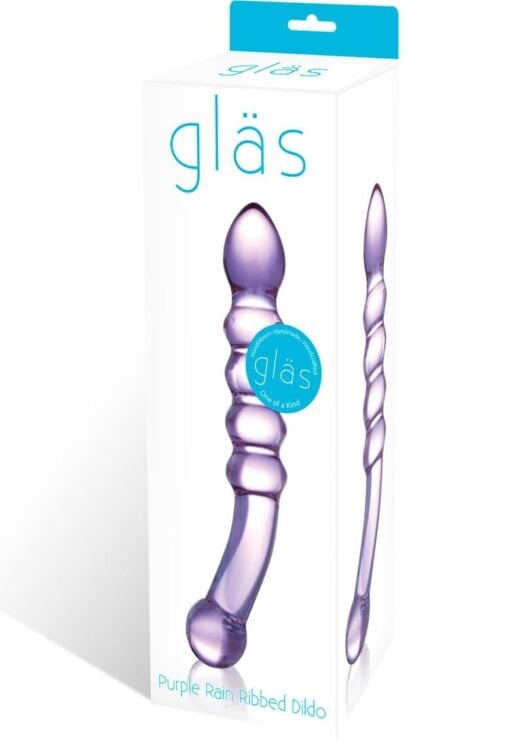 Purple Rain Ribbed Dildo