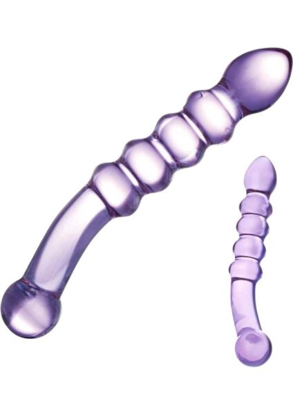 Purple Rain Ribbed Dildo