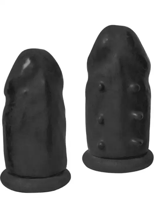 Ram Extension Condoms Latex Extender Sleeves Black 2 Each Per Box