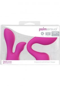 Palm Sensual Silicone Massager Heads Pink 2 Each Per Pack