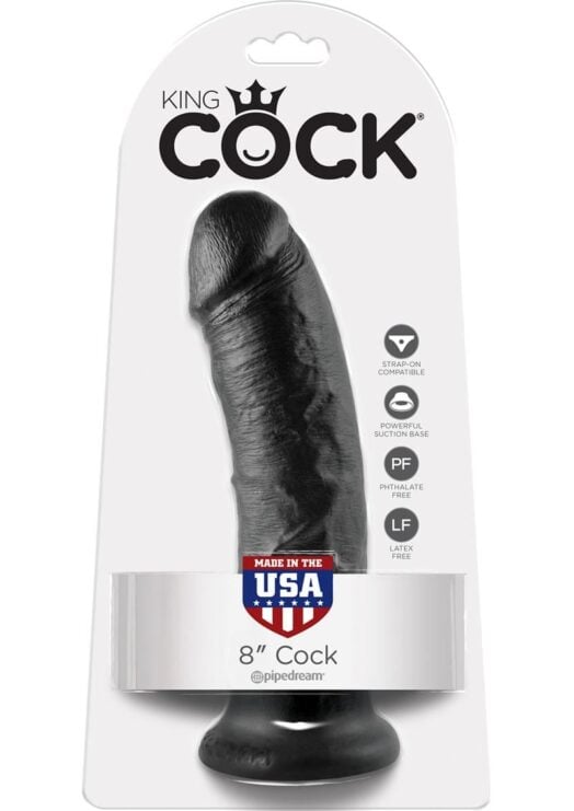 King Cock 8 Dildo Black