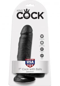 King Cock 7 Cock W/balls Black