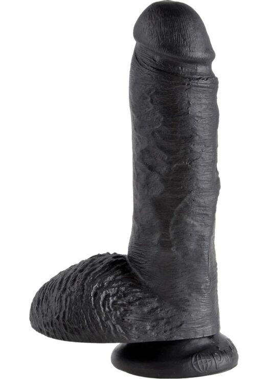 King Cock 8 Cock W/balls Black