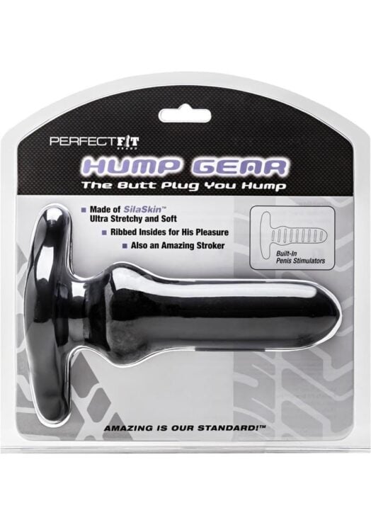 Perfect Fit Hump Gear Anal Plug Black 6 Inch