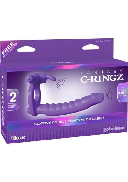 Fantasy C-Ringz Silicone Double Pene Rabbit Purple