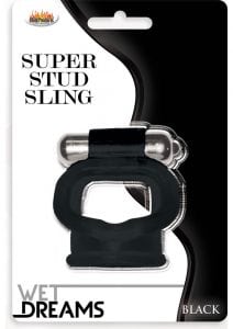 Wet Dreams Super Stud Sling - Black