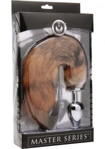 Master Series Untamed XL Fox Tail Stainless Steel Anal Plug 3.65 Inch