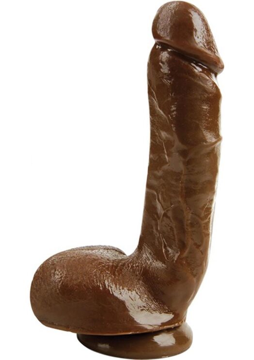 X5 Hard On Realistic Dildo Brown 8.75 Inch