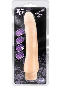 X5 Mambo Vibe Realistic Dildo Beige Waterproof 8 Inch