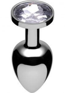Lucent Jewel Accented Steel Anal Plug