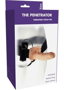Kinx Penetrator Vibrating Strap-on Flesh 6 Inch