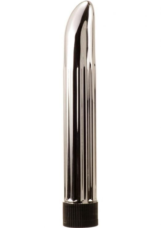 Minx Sensuous Ribbed Vibrator Silver 6 Inches