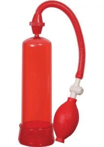 Linx Pumped Up Fire Penis Pump Red 7.75 Inches