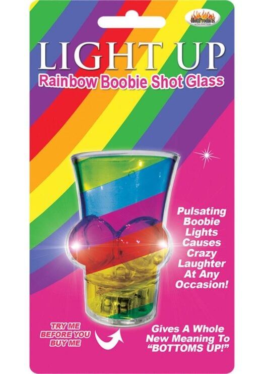 Light Up Rainbow Boobie Shot Glass