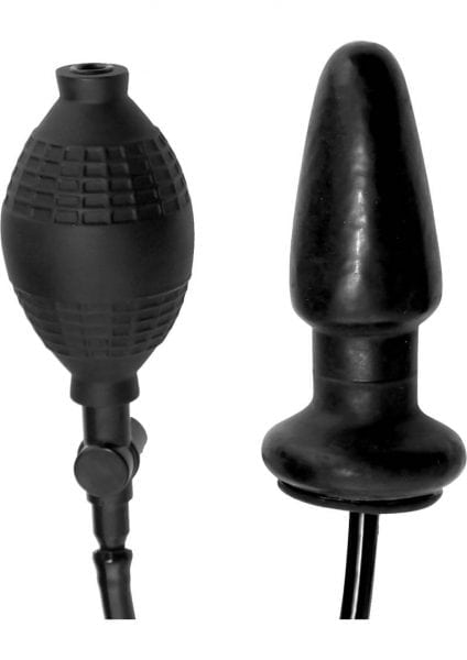 Master Series Expand Inflatable Anal Plug Black 3.5 Inches