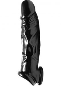 Master Series Fuk Tool Penis Sheath And Ball Stretcher Black 8 Inches